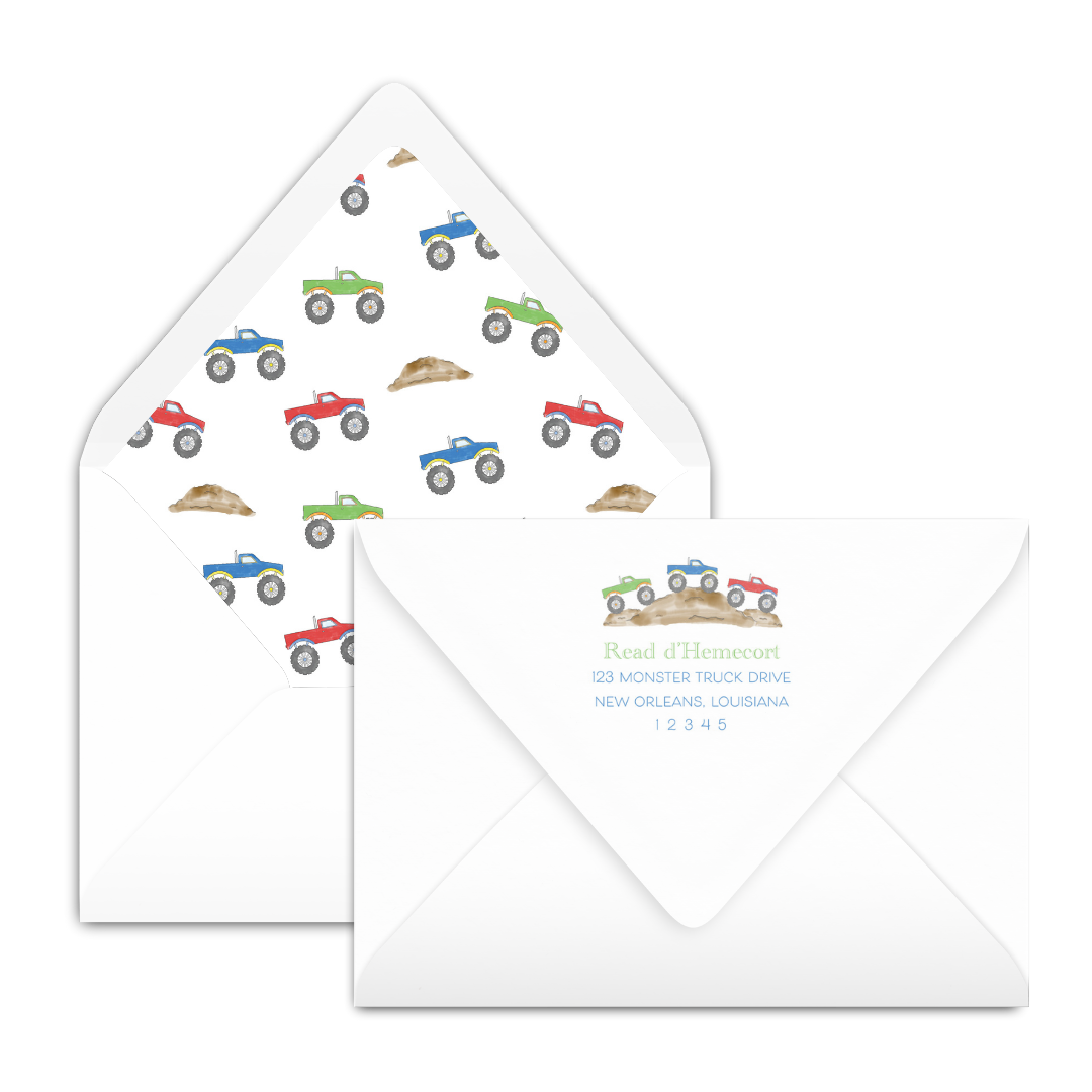 Monster Trucks Notecard