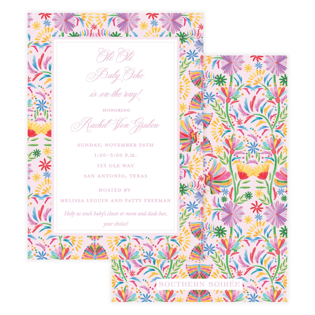 Olé Olé Fiesta Pink Invitation