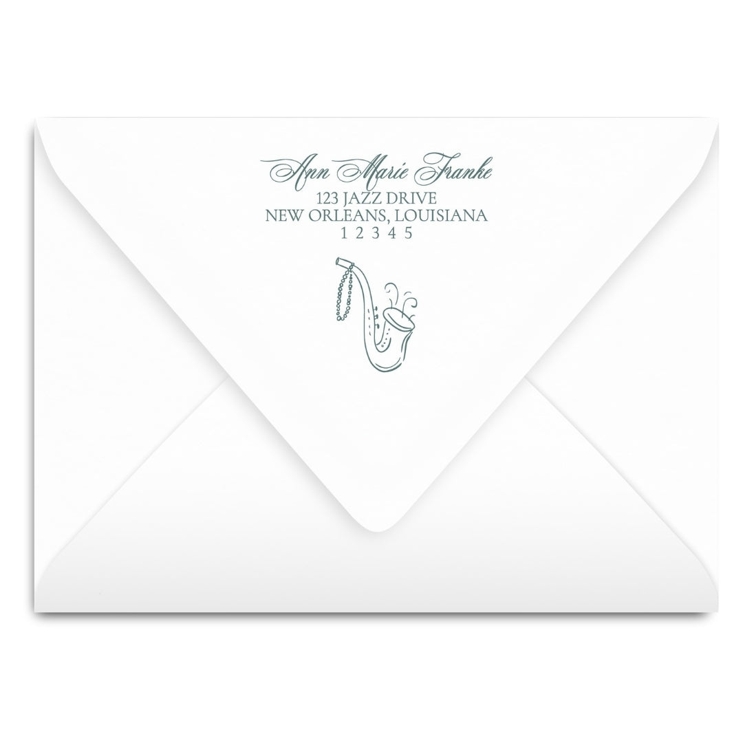 New Orleans Jazz Brunch Invitation Green