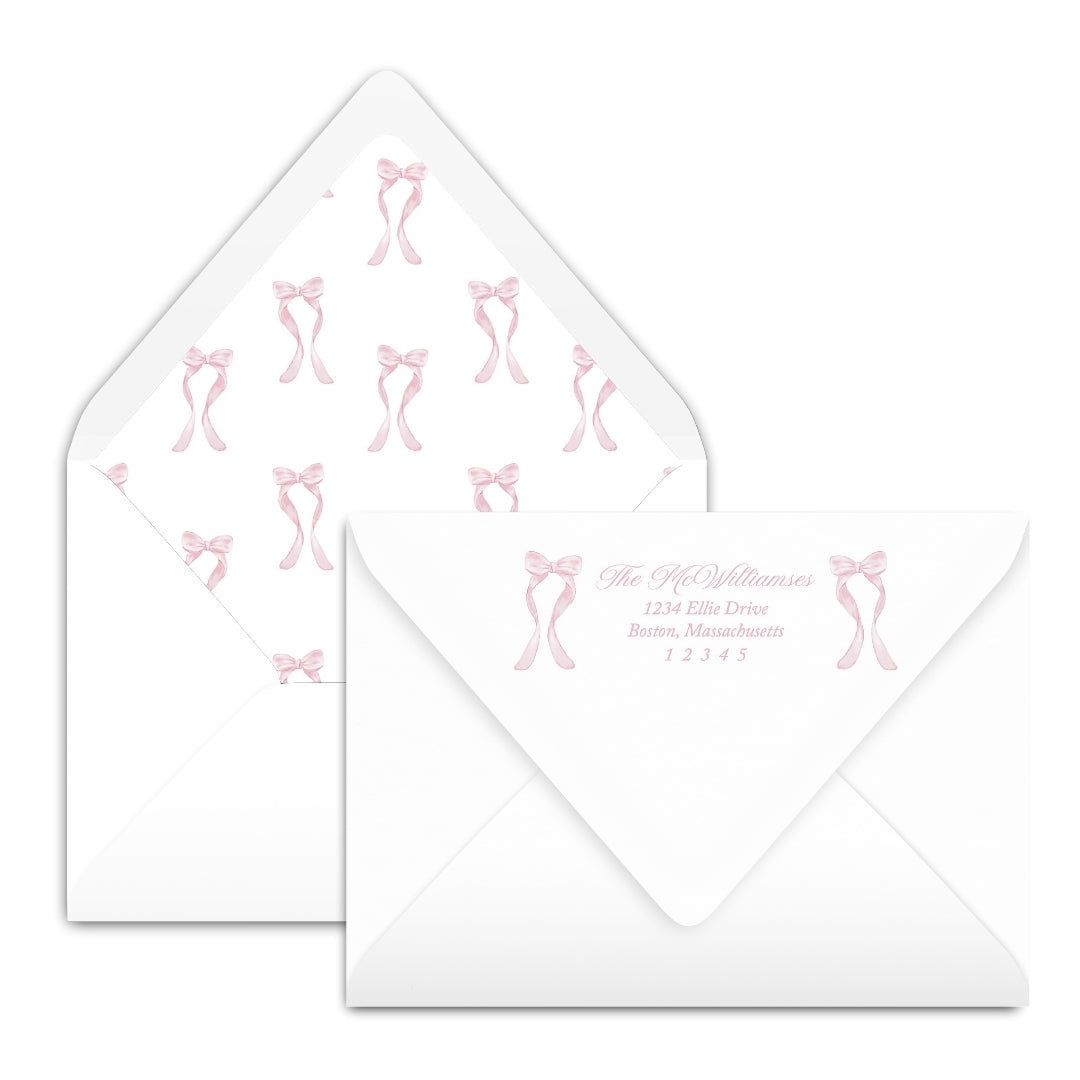 Big Pink Bow Birthday Invitation