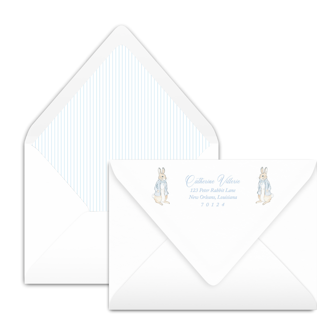 Peter Rabbit With Florals Invitation