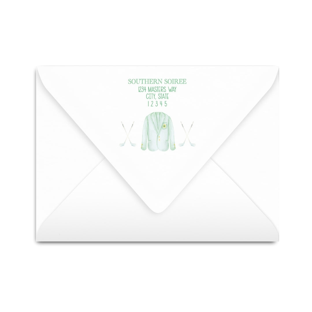 Masters Jacket & Clubs Birthday Invitation
