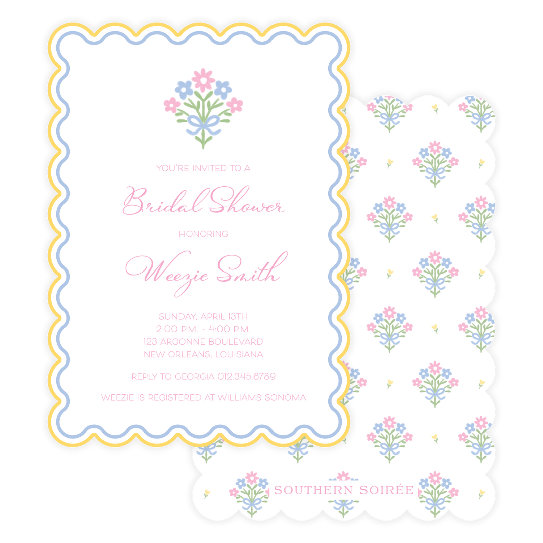 Oh Happy Day Scallop Invitation