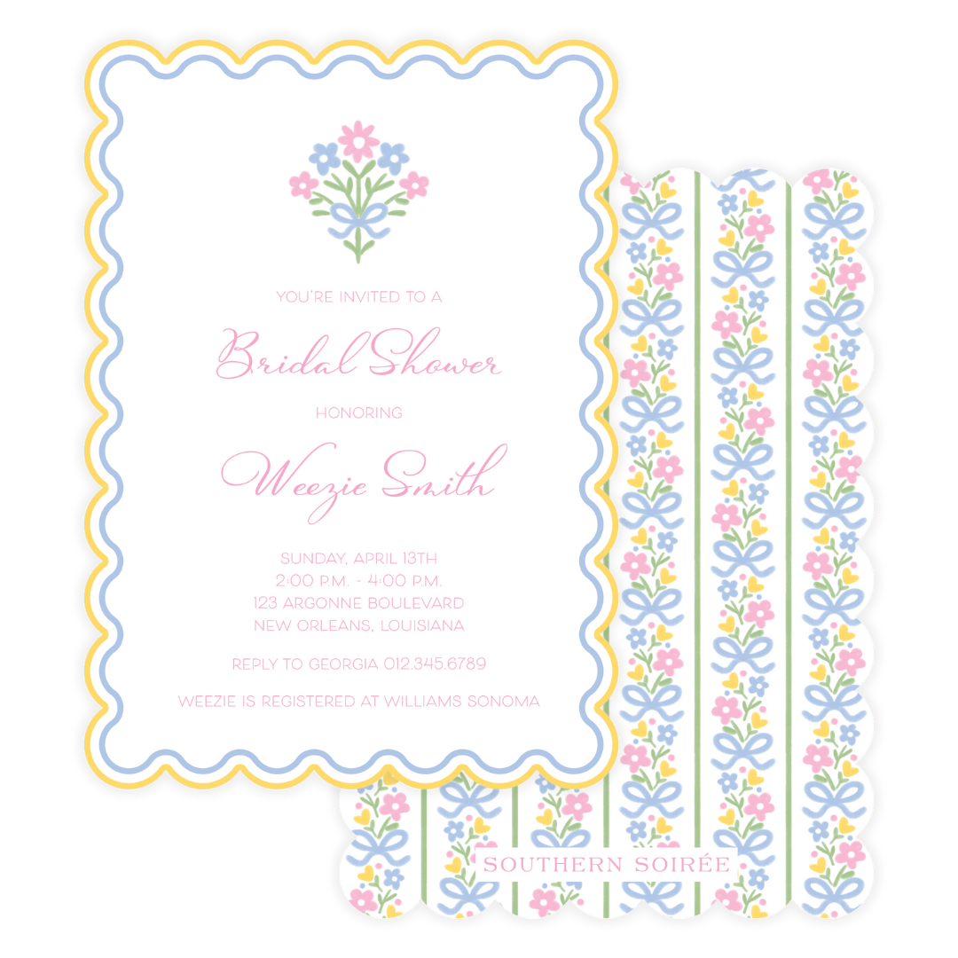Oh Happy Day Scallop Invitation