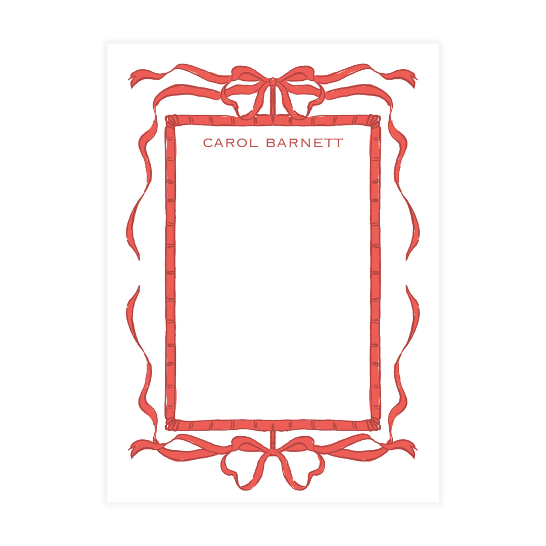 Little Red Bow Frame Notepad