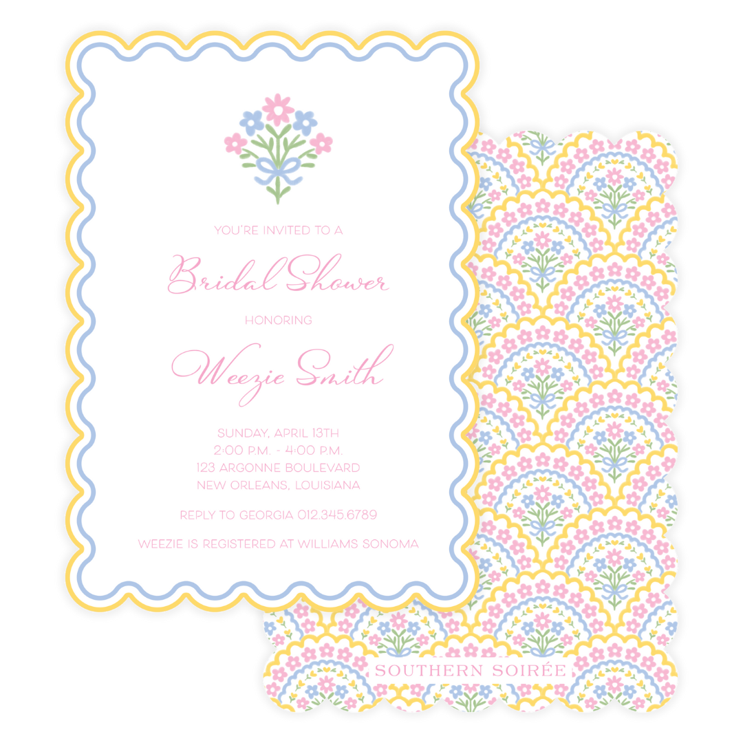 Oh Happy Day Scallop Invitation