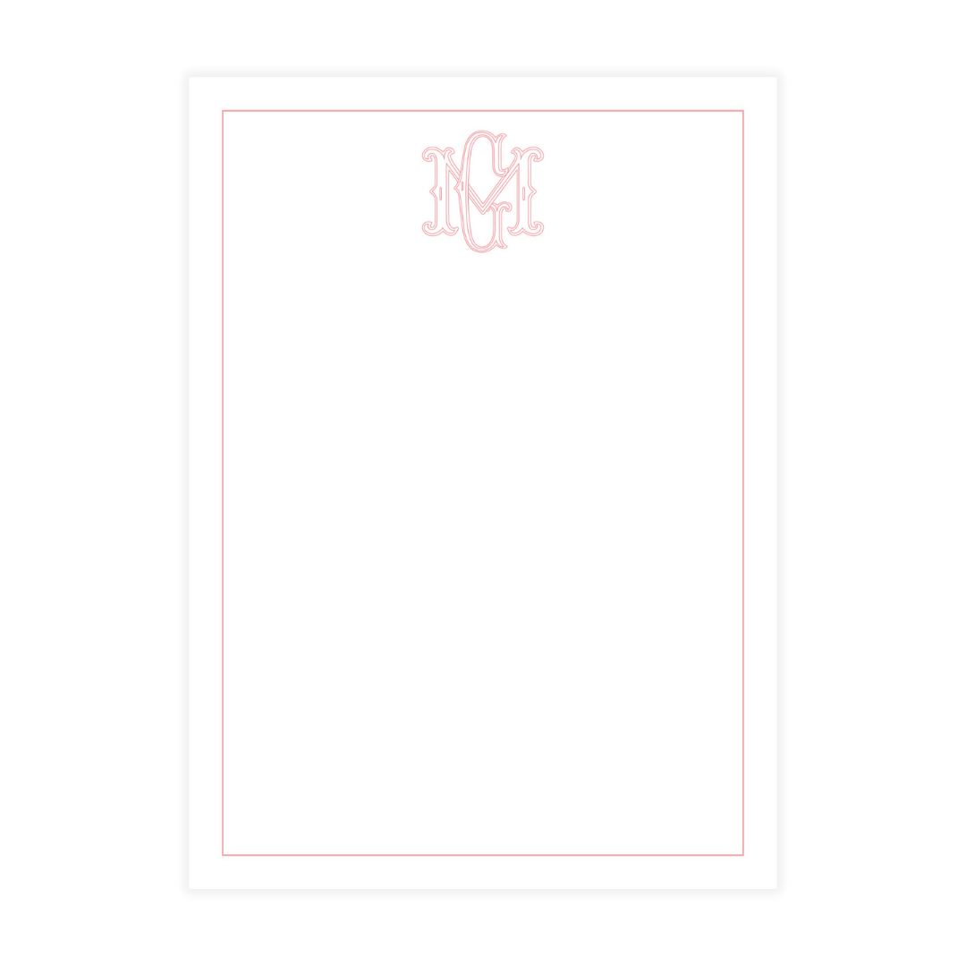 Pink Couture Monogram Notepad