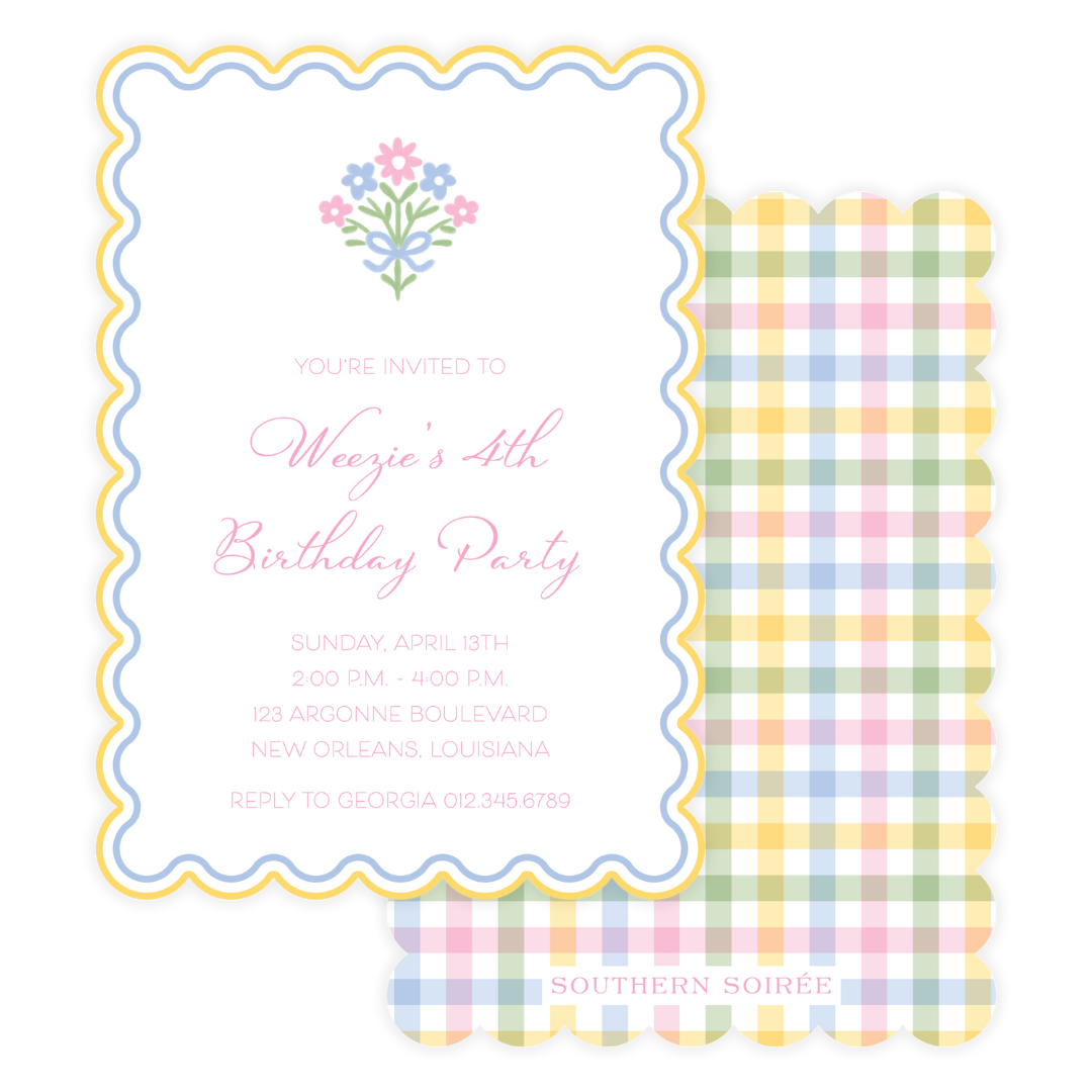 Oh Happy Day Scallop Invitation