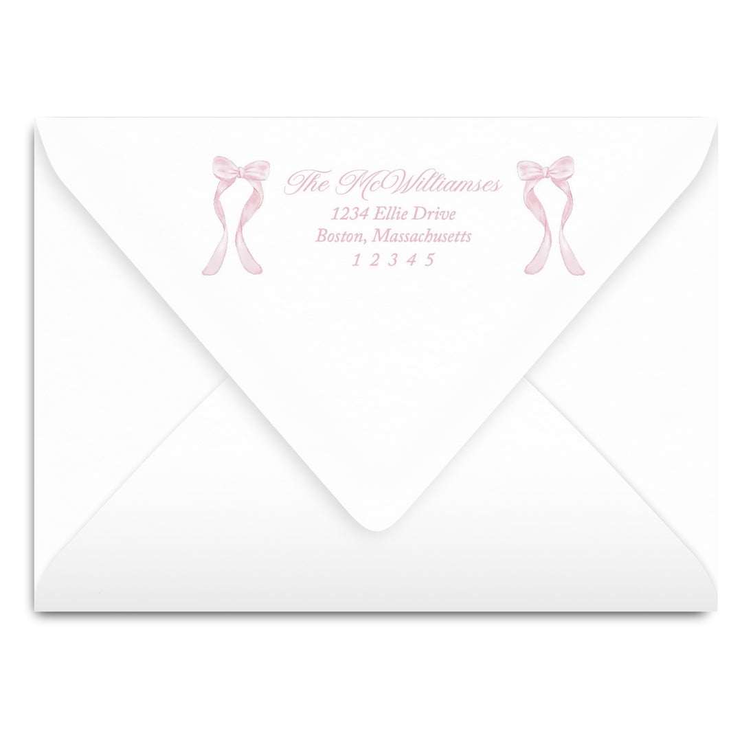 Big Pink Bow Birthday Invitation