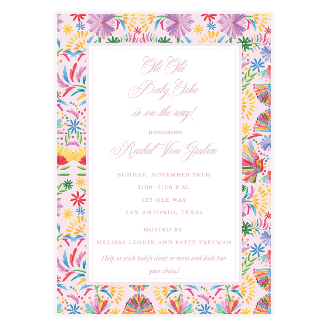 Olé Olé Fiesta Pink Invitation