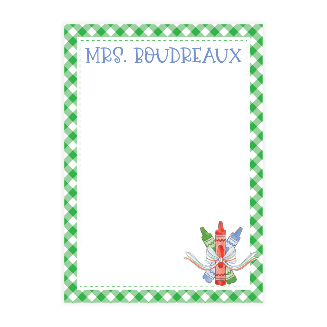 Crayon Bouquet Notepad