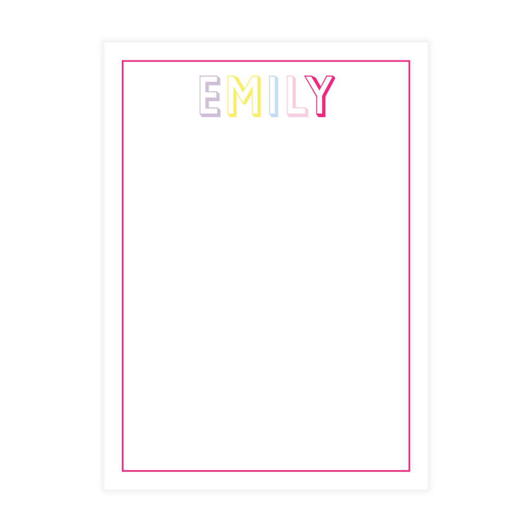 Nova Shadow Outline Colorful Notepad