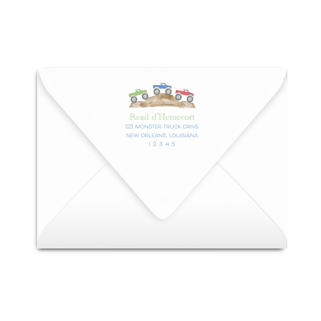 Monster Trucks Notecard