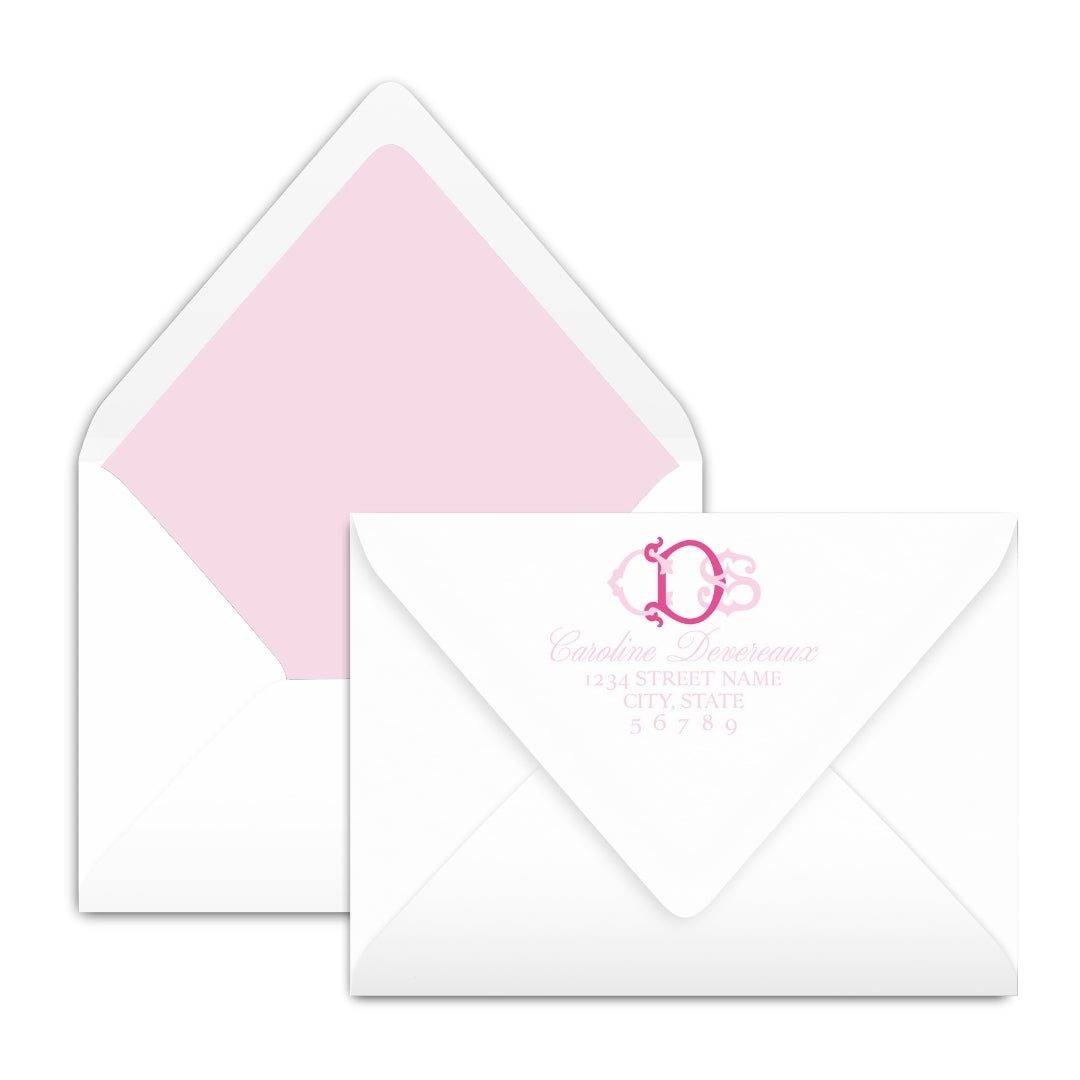 Antique Interlocked Monogram Notecard