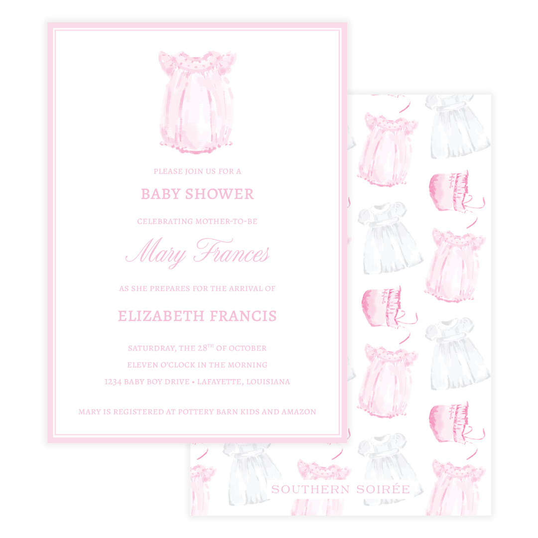 Heirloom Baby Pink Invitation