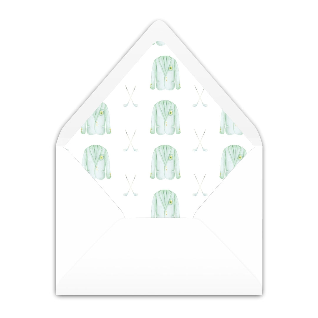 Masters Jacket & Clubs Birthday Invitation
