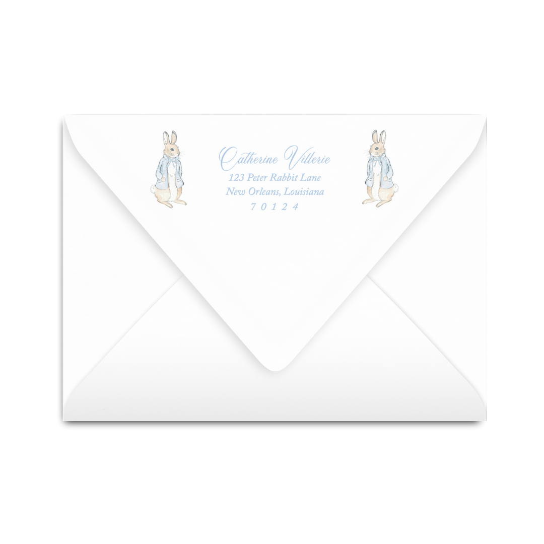 Peter Rabbit With Florals Invitation