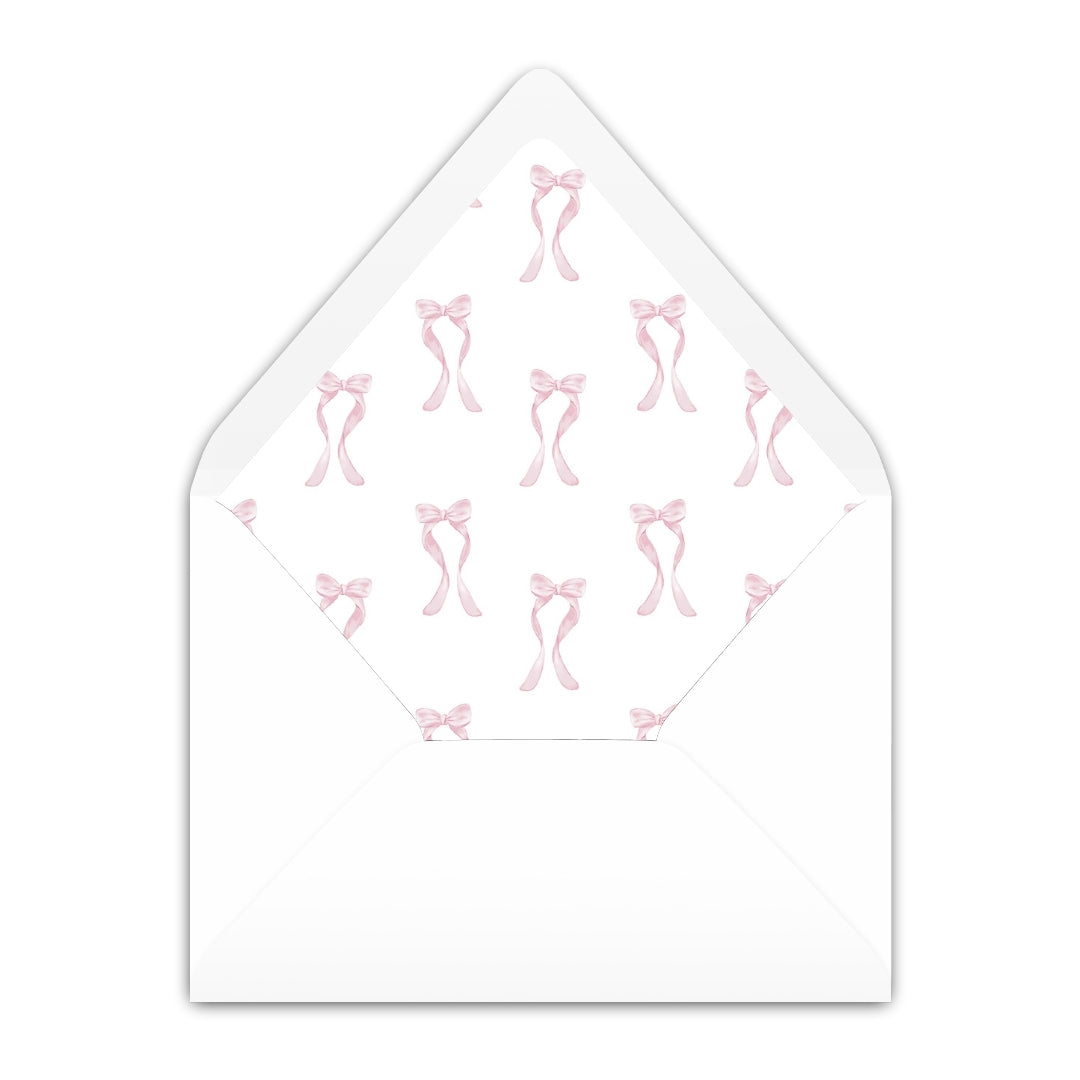 Big Pink Bow Birthday Invitation