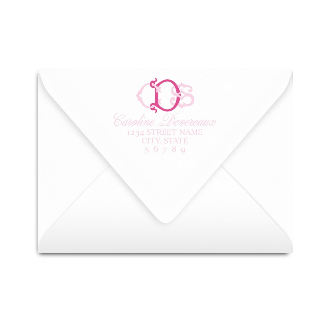 Antique Interlocked Monogram Notecard