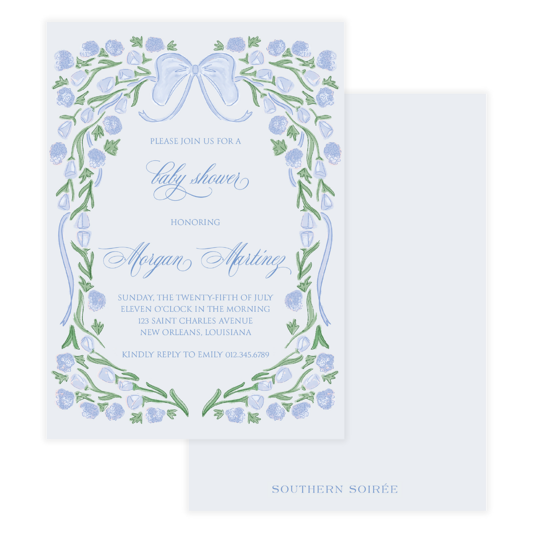 Margaret Blue Invitation