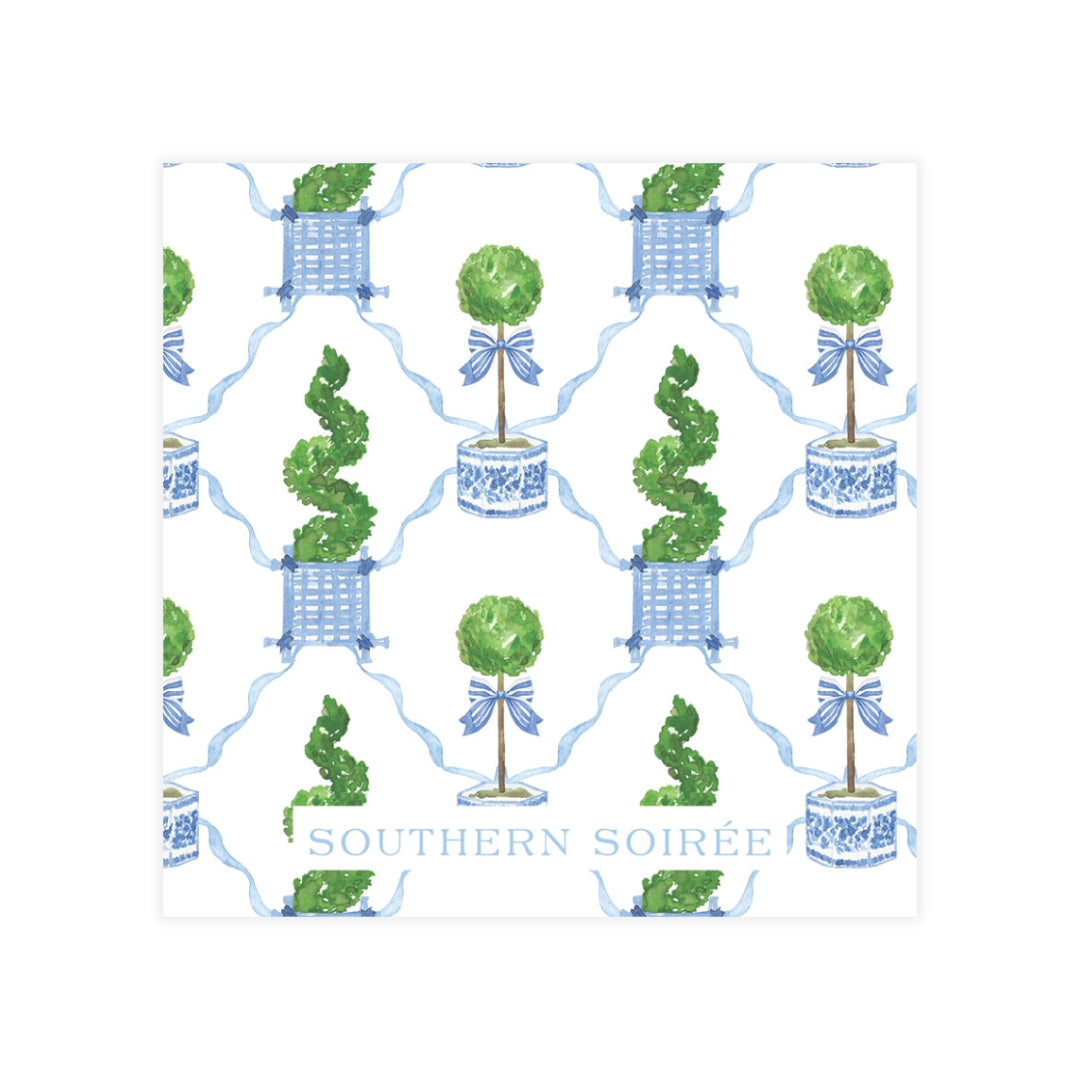 Blue Topiary Enclosure Card