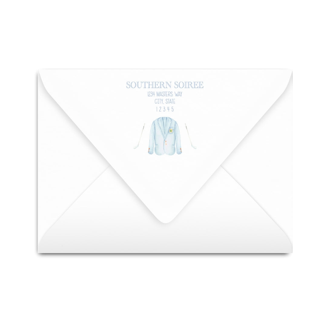 Masters Blue & Green Invitation