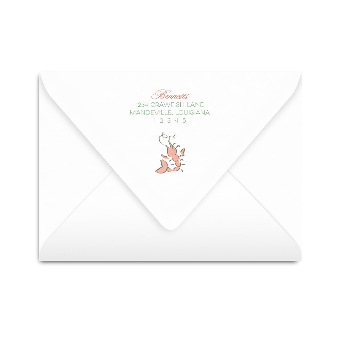 Crawfish Boil with Alligator Invitation