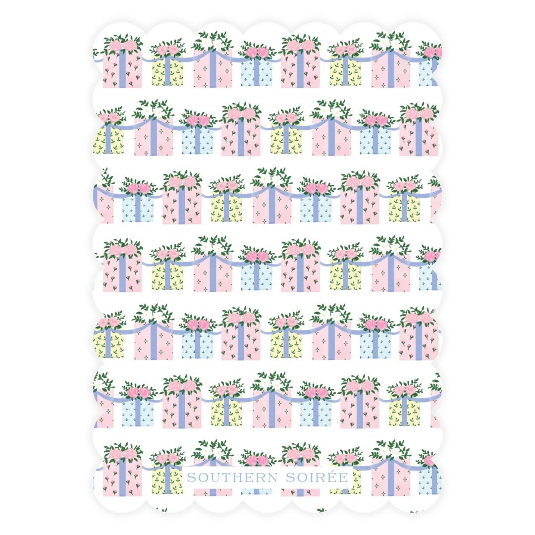 Floral Gift Scallop Invitation