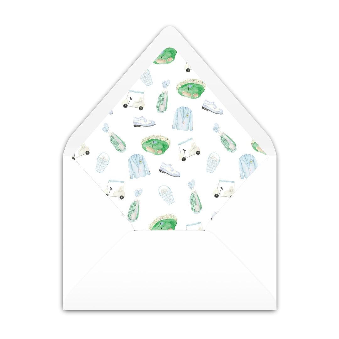 Masters Blue & Green Invitation