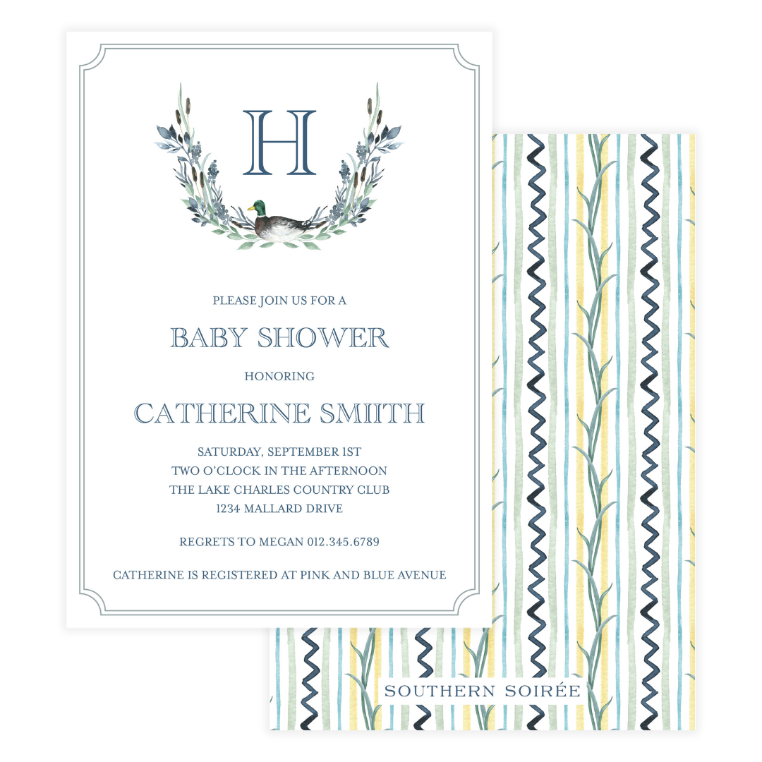 Mallard Half Crest Invitation