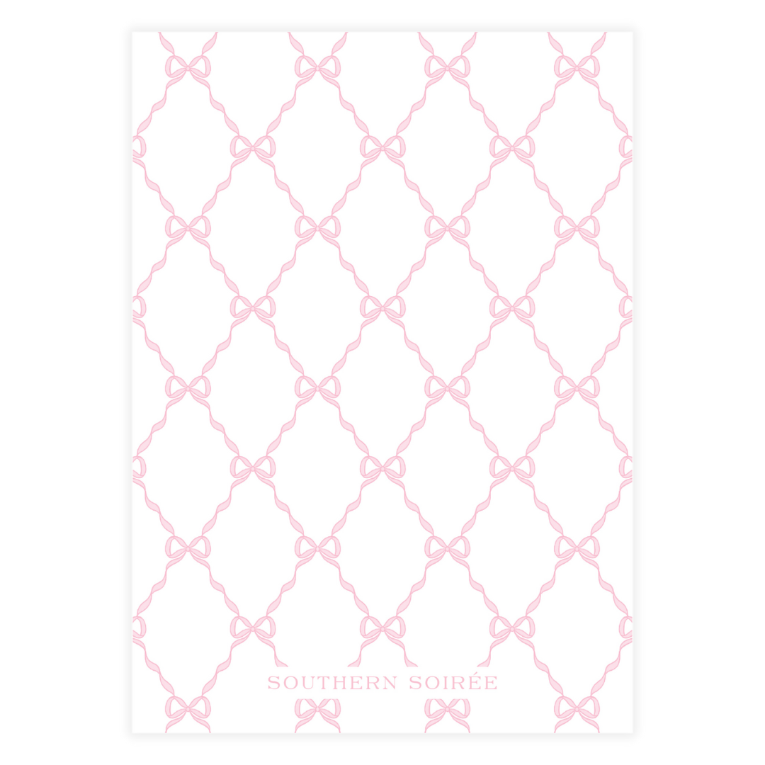 Rattle and Pink Bow Invitation