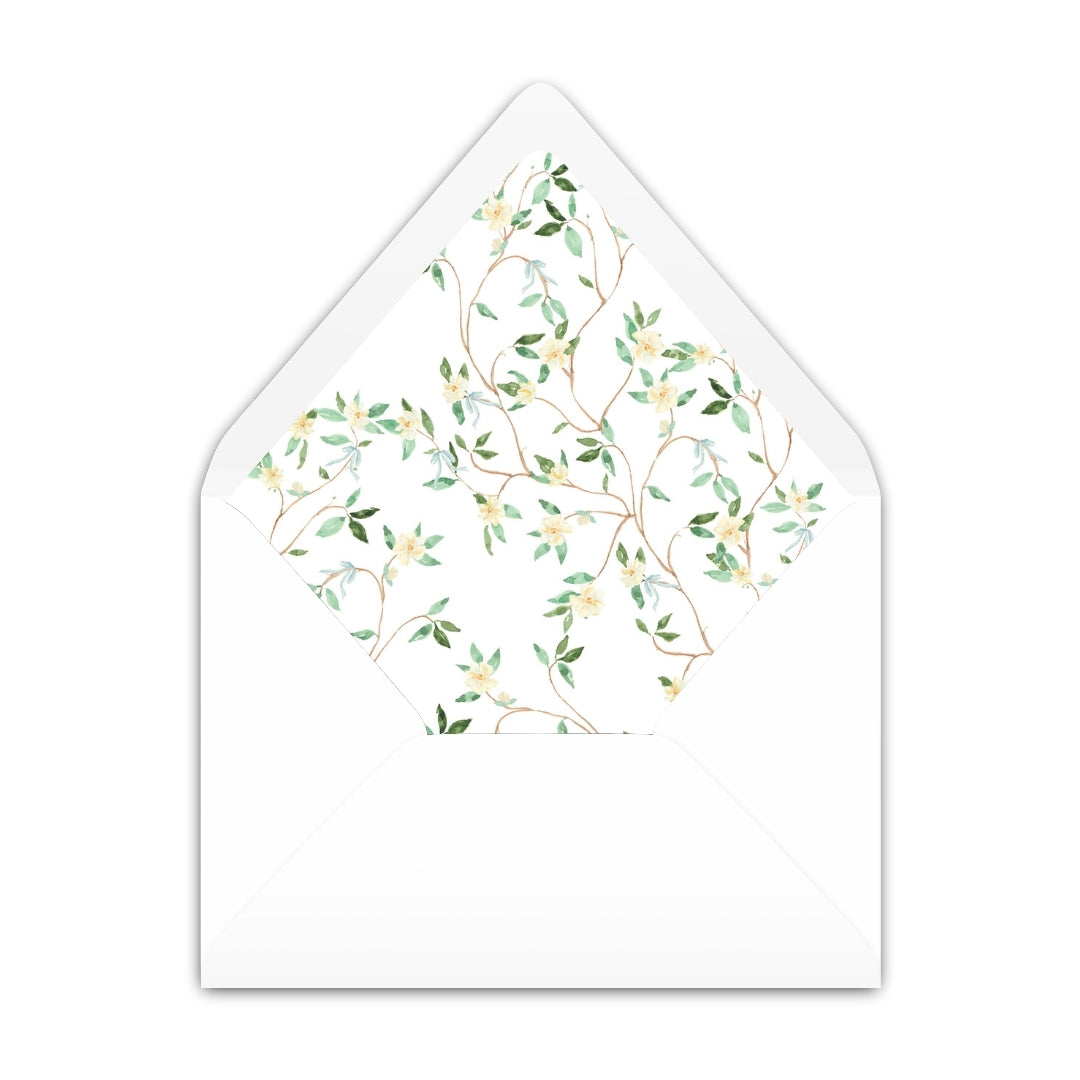 Vintage Vine Monogram with Vines Notecard
