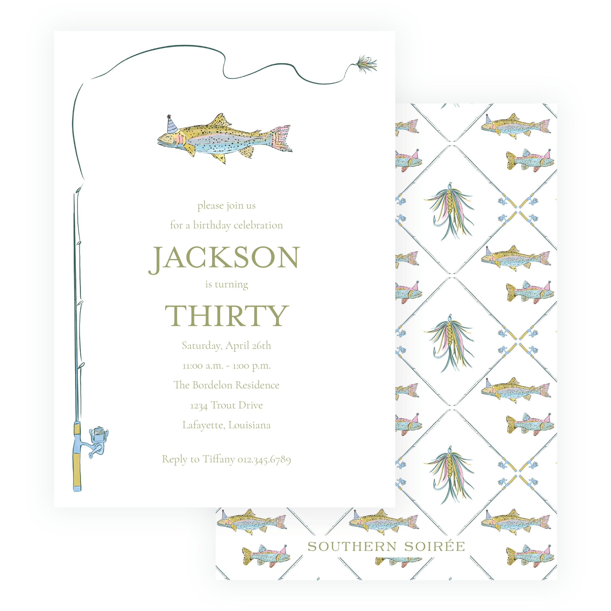 Rainbow Trout Reel Invitation