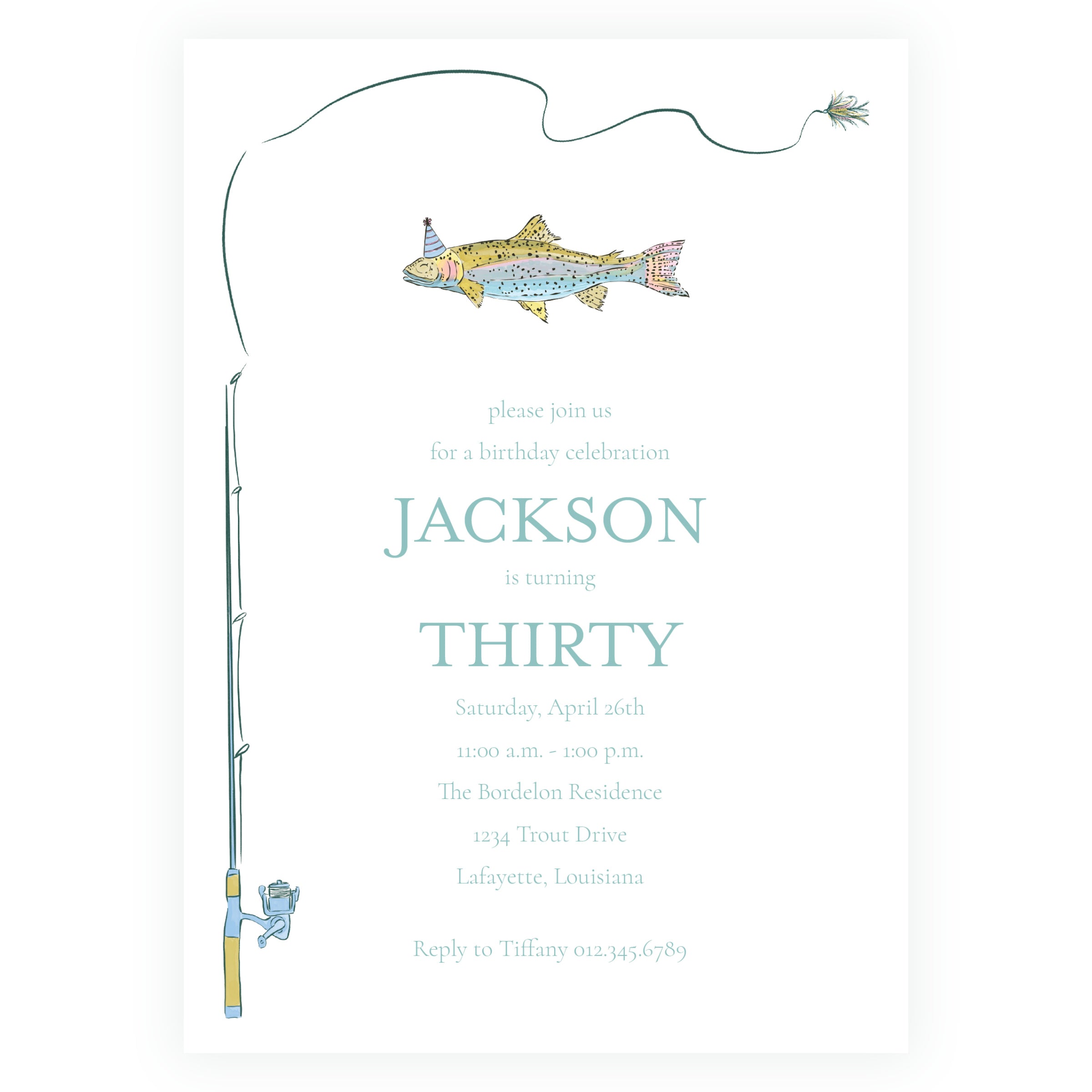 Rainbow Trout Reel Invitation