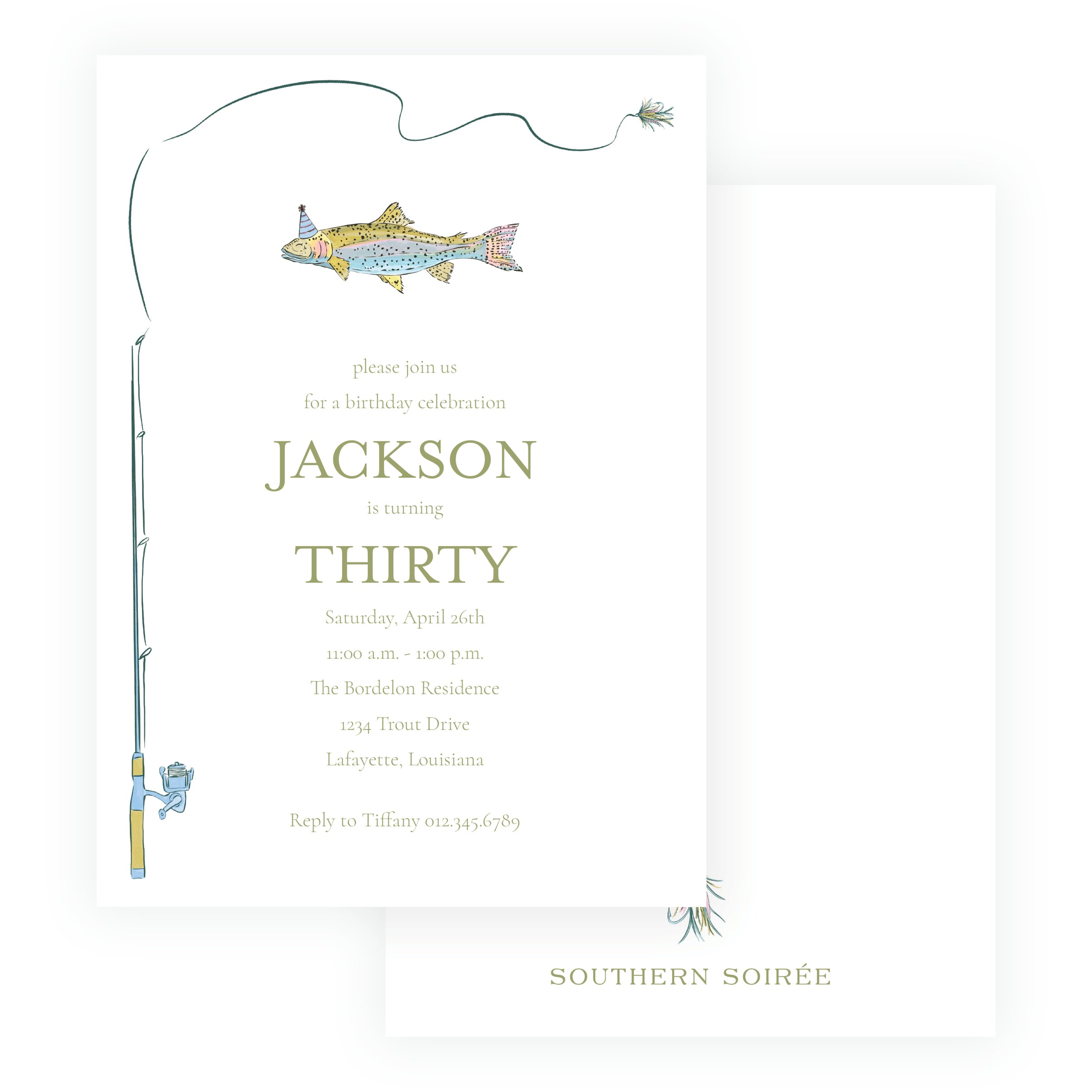 Rainbow Trout Reel Invitation
