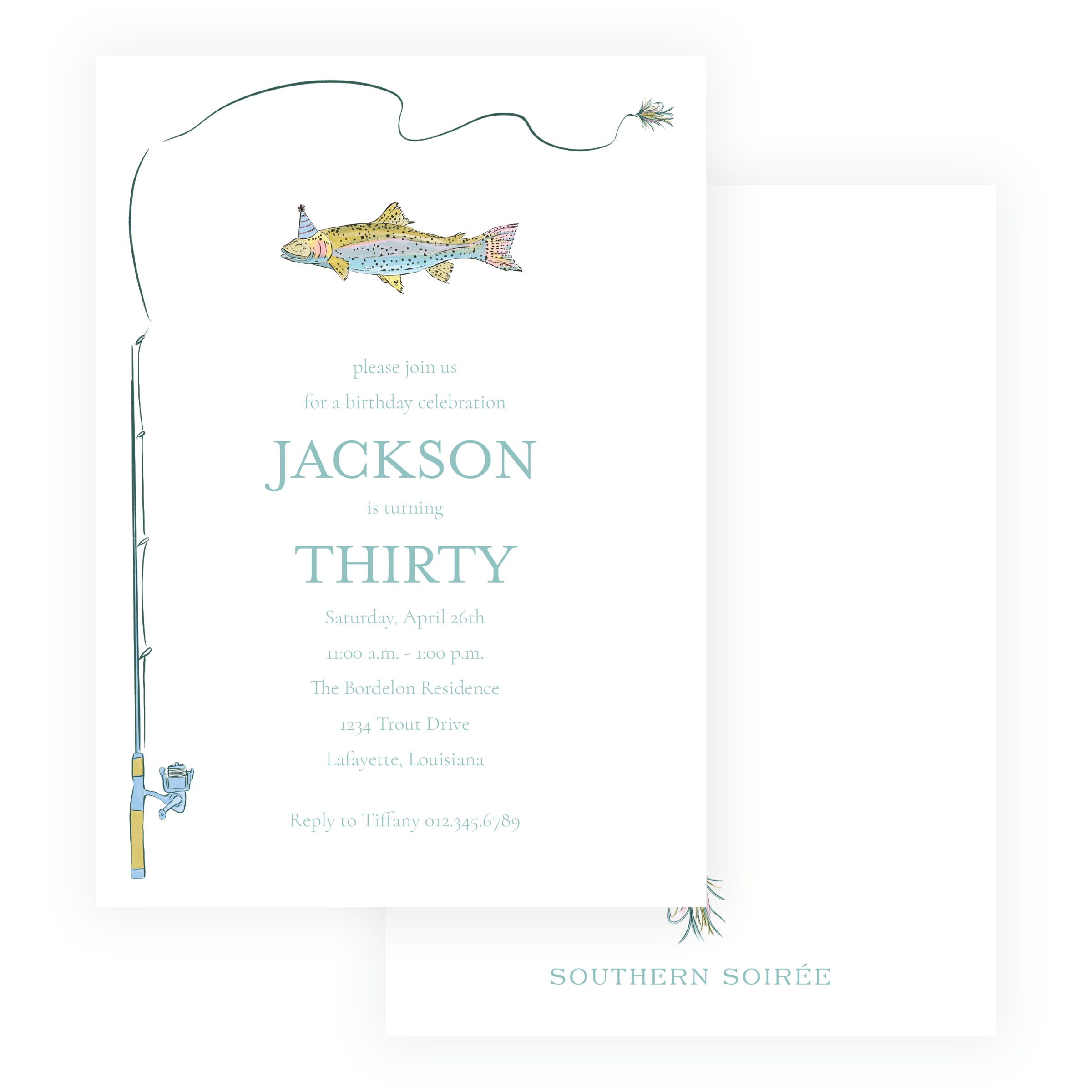 Rainbow Trout Reel Invitation