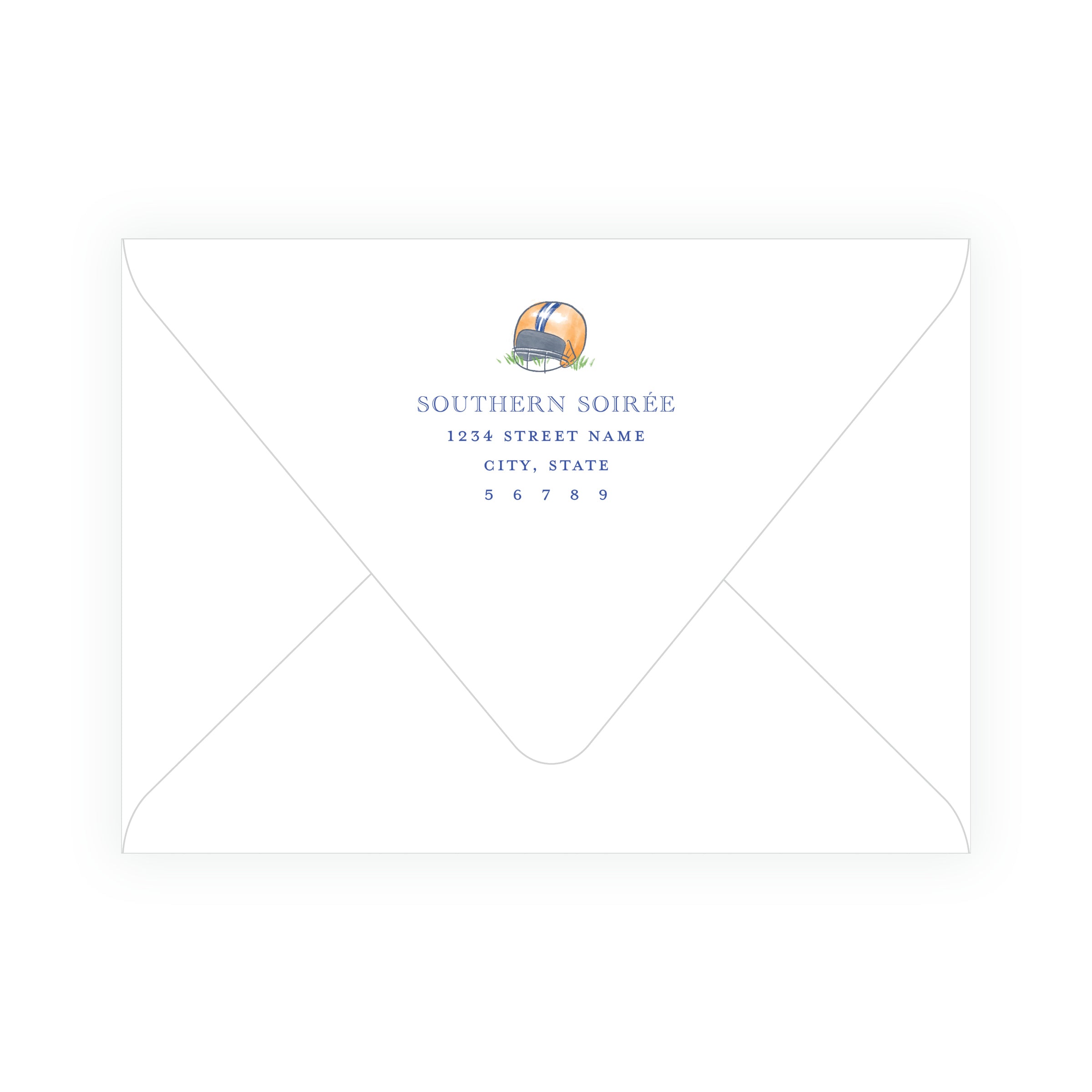 Orange & Navy Cheerleader and Football Player Birthday Invitation - Team Spirit