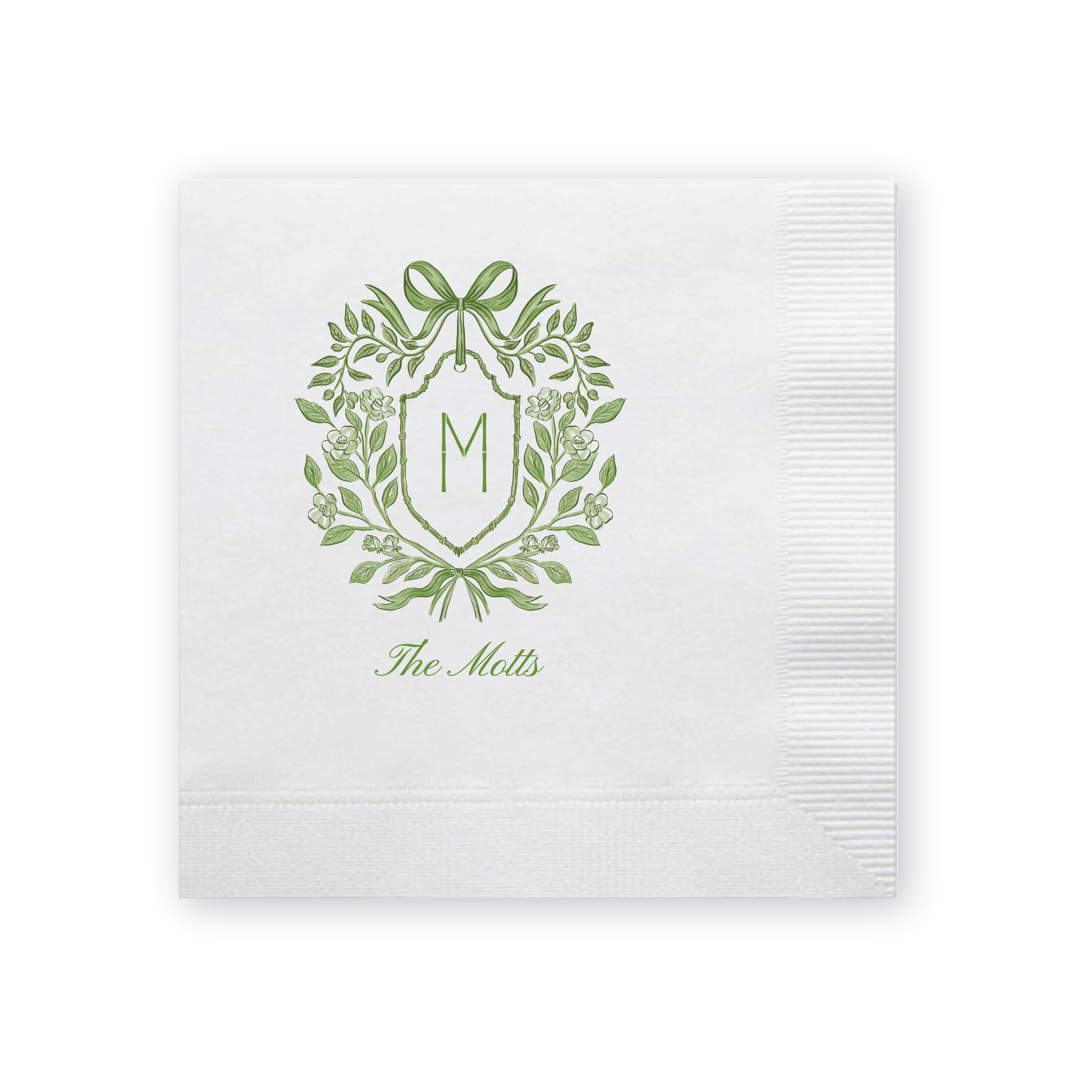 Botanical Ribbon Beverage Napkins