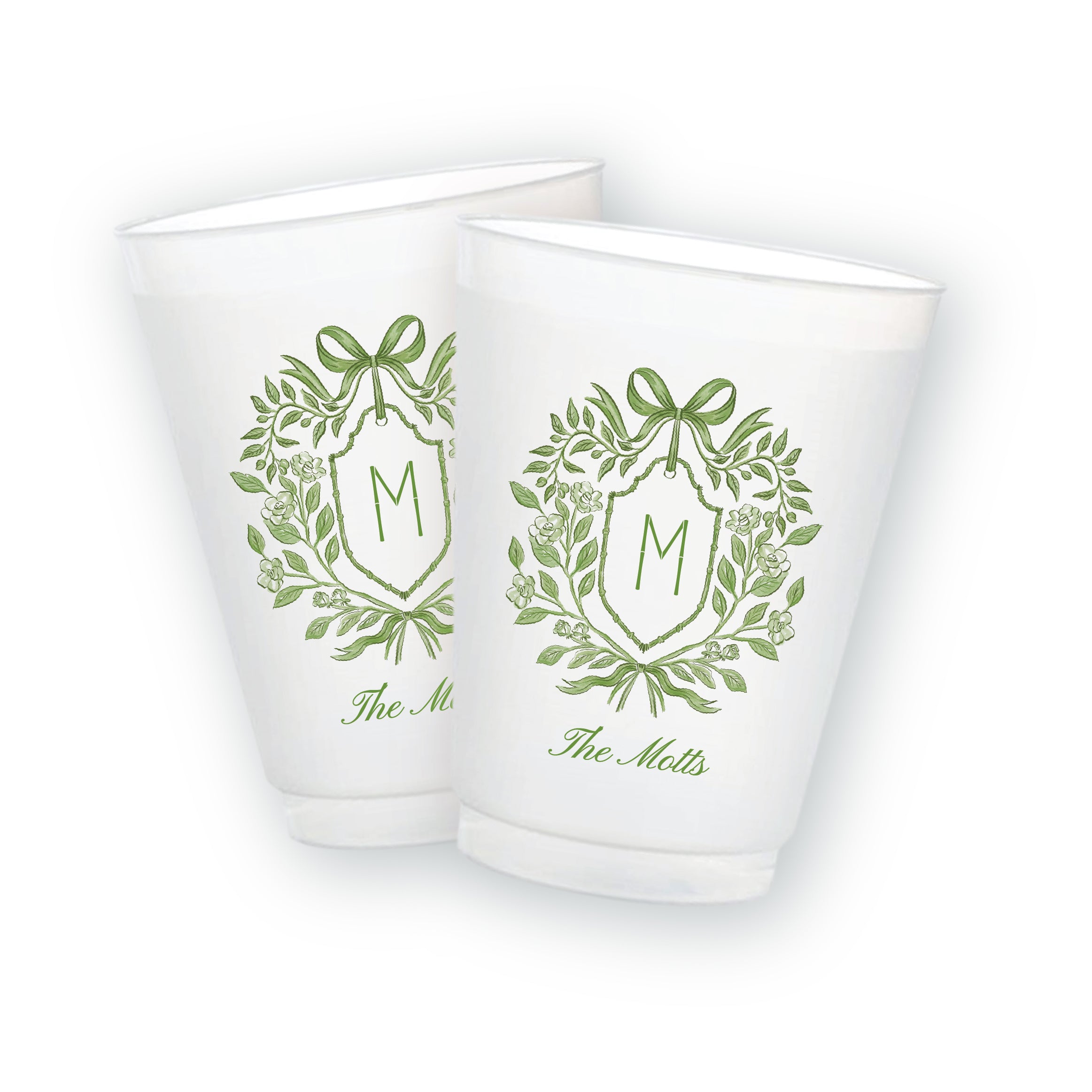 Botanical Ribbon Frosted Cups