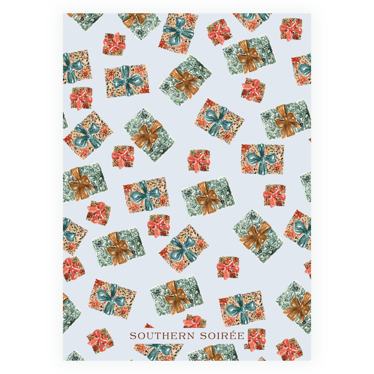 Woodland Christmas Garland Border Personalized Christmas Photo Card