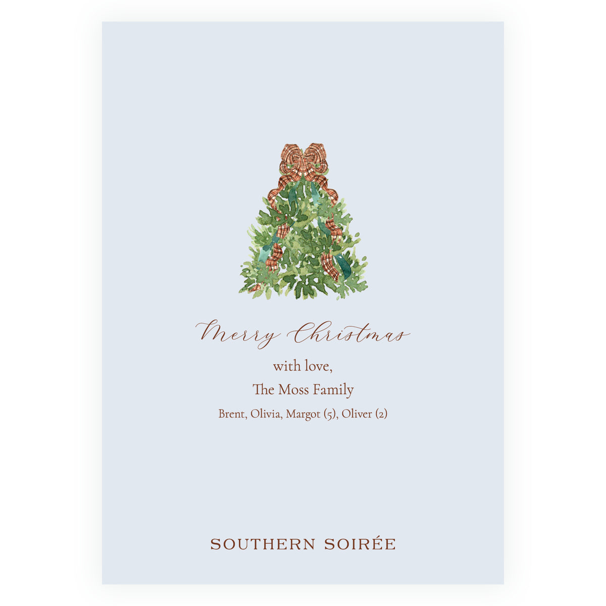 Woodland Christmas Full Photo Frame Personalized Christmas Photo Card