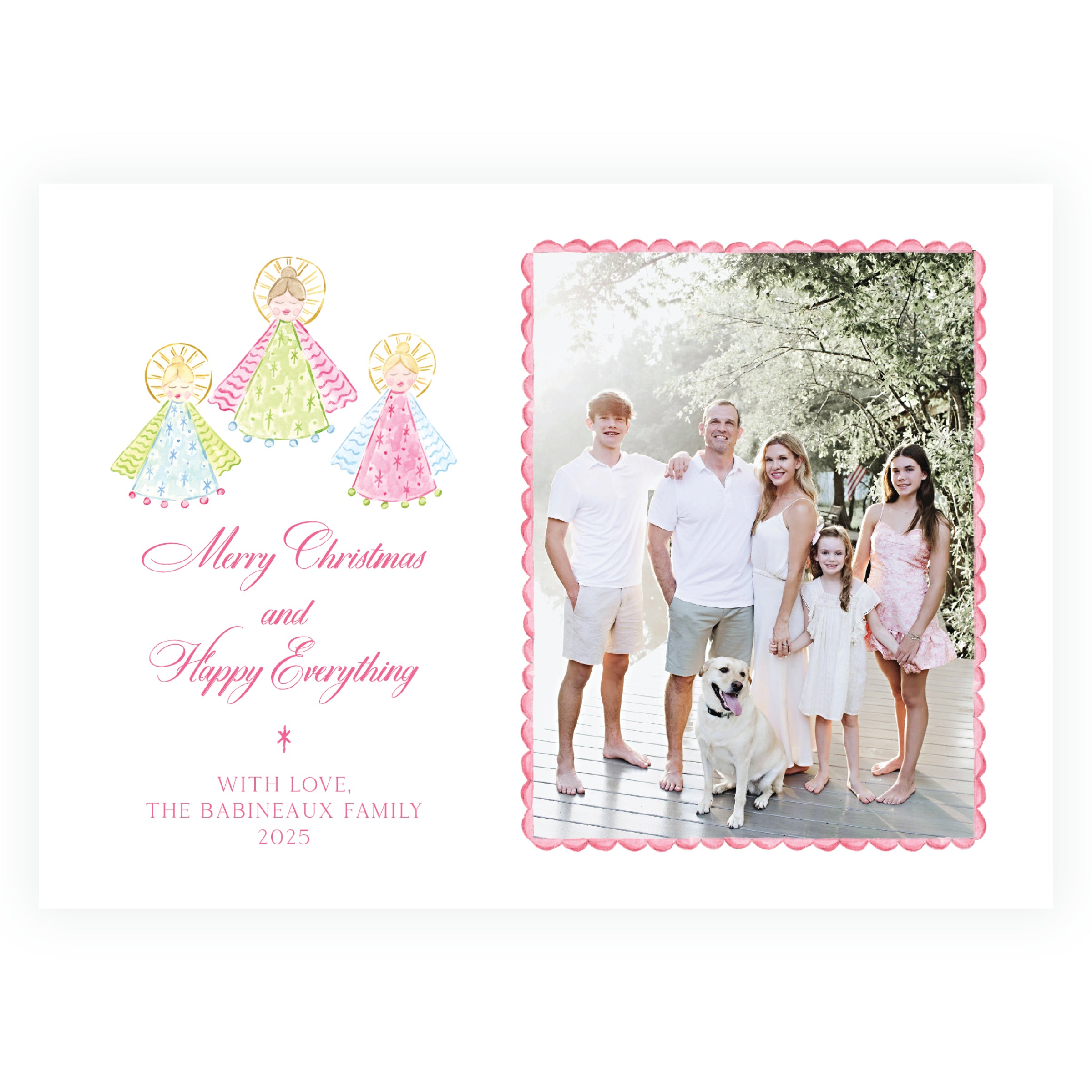 Pink Holy Night Angels Landscape