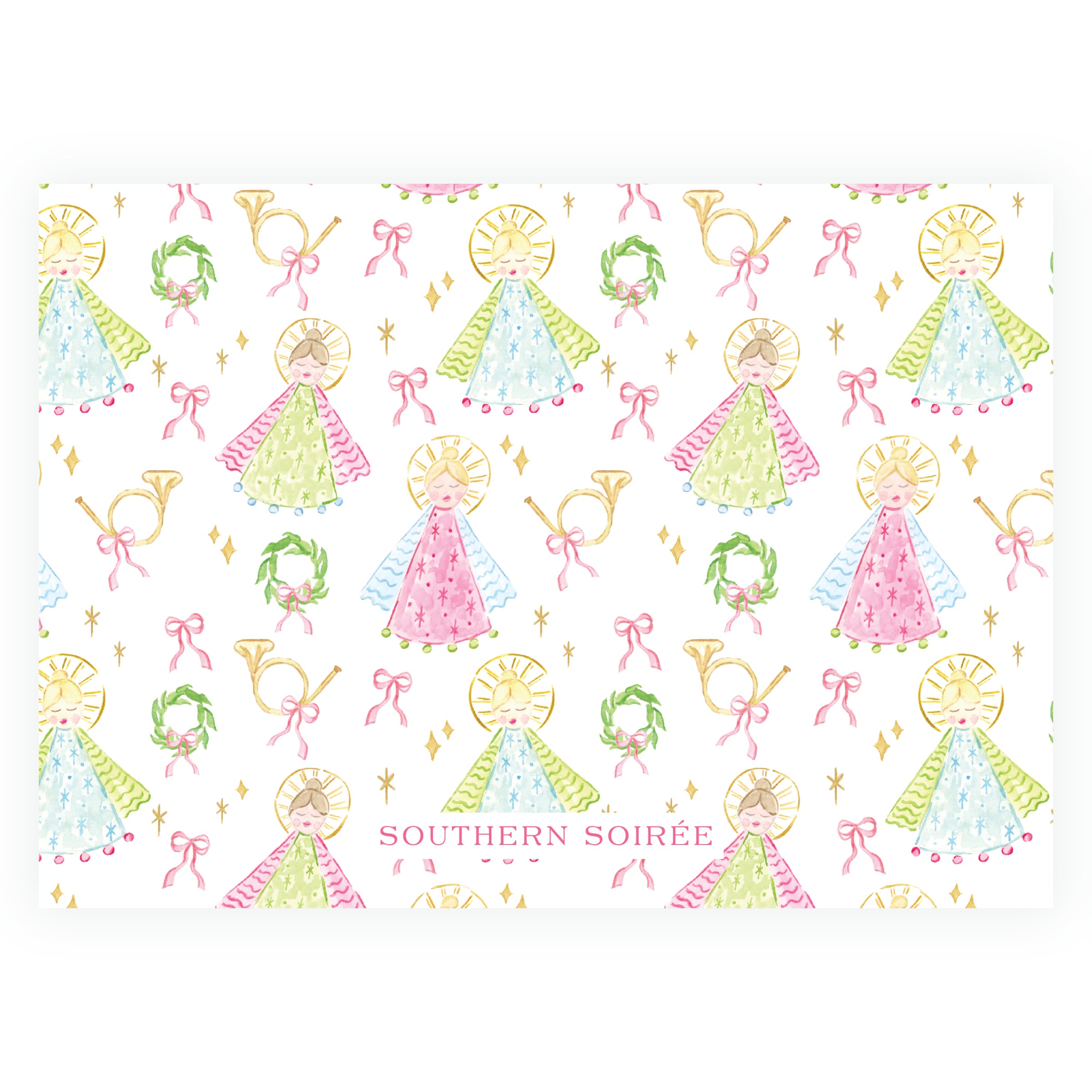 Pink Holy Night Angels Landscape