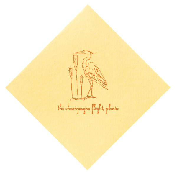 The Champagne Flight Cocktail Napkins | Pack of 20