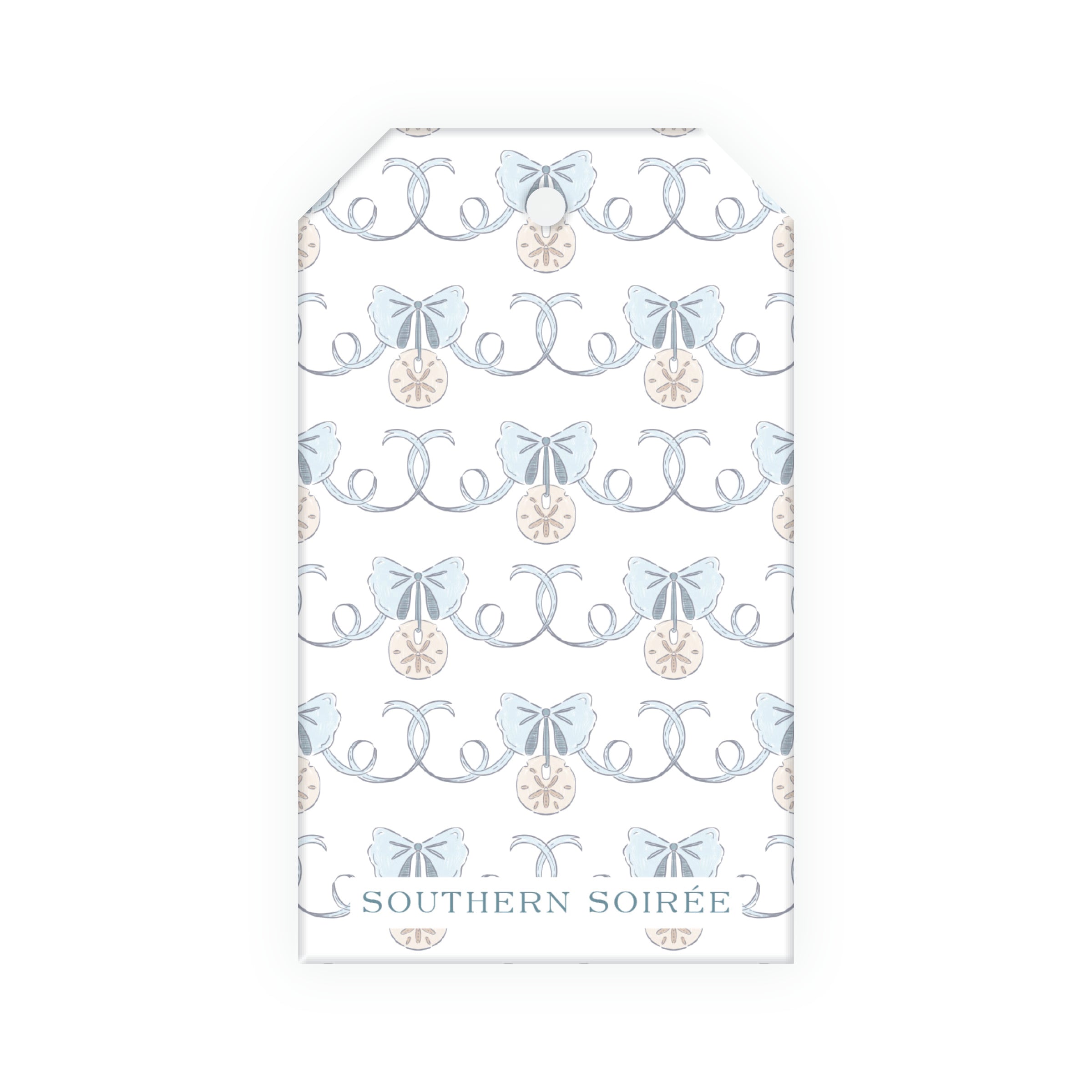 Coastal Christmas Crest Gift Tag