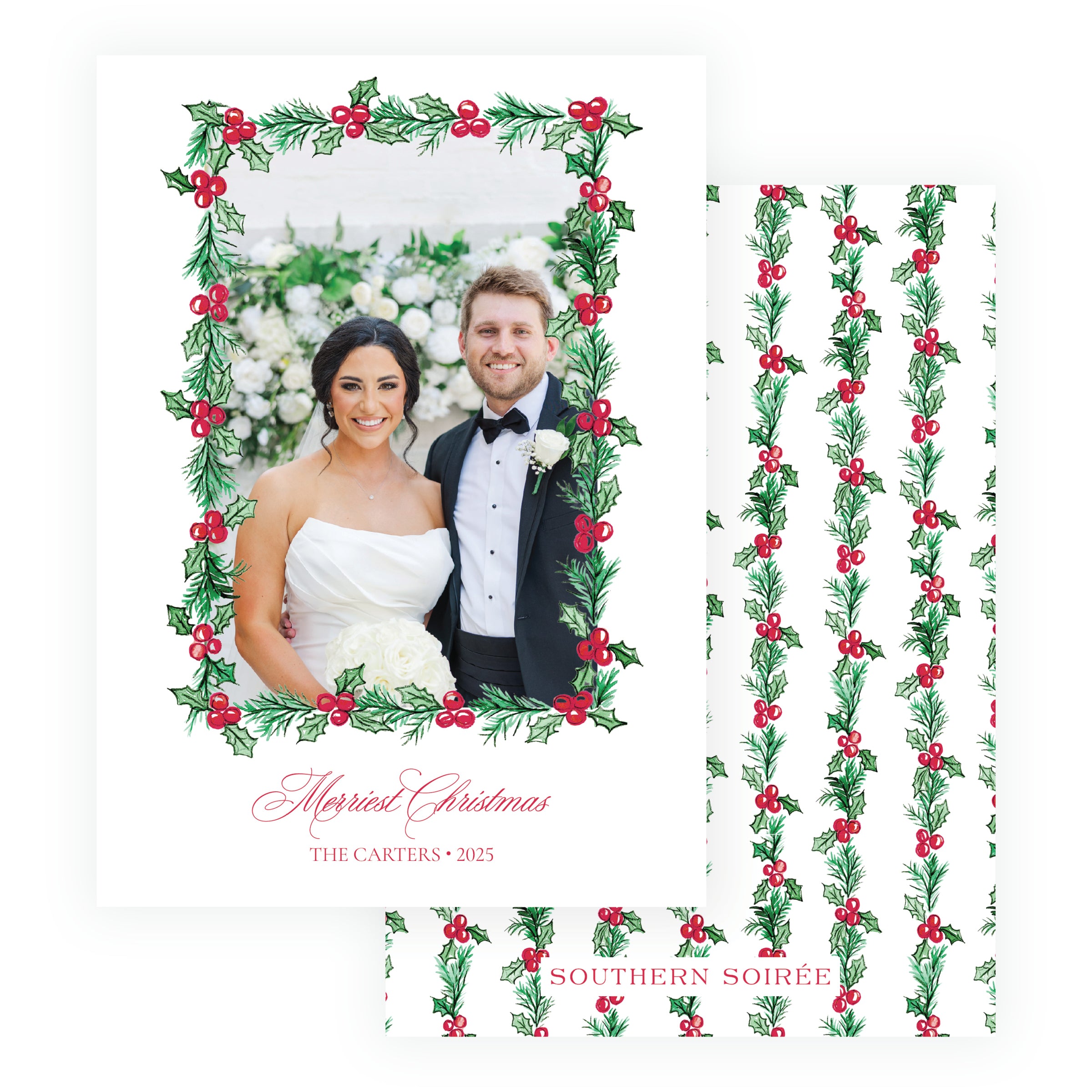 Plaid and Holly Frame