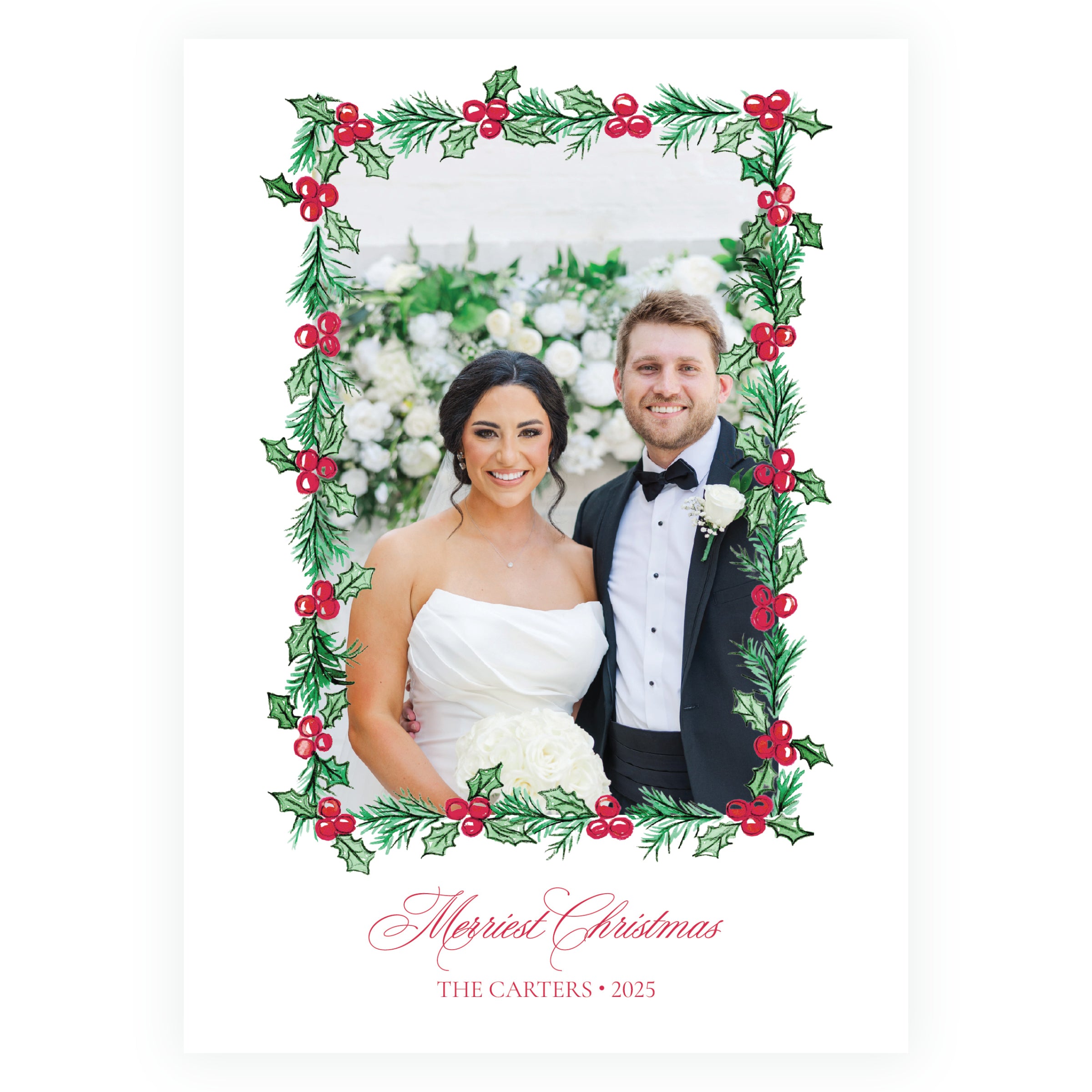 Plaid and Holly Frame