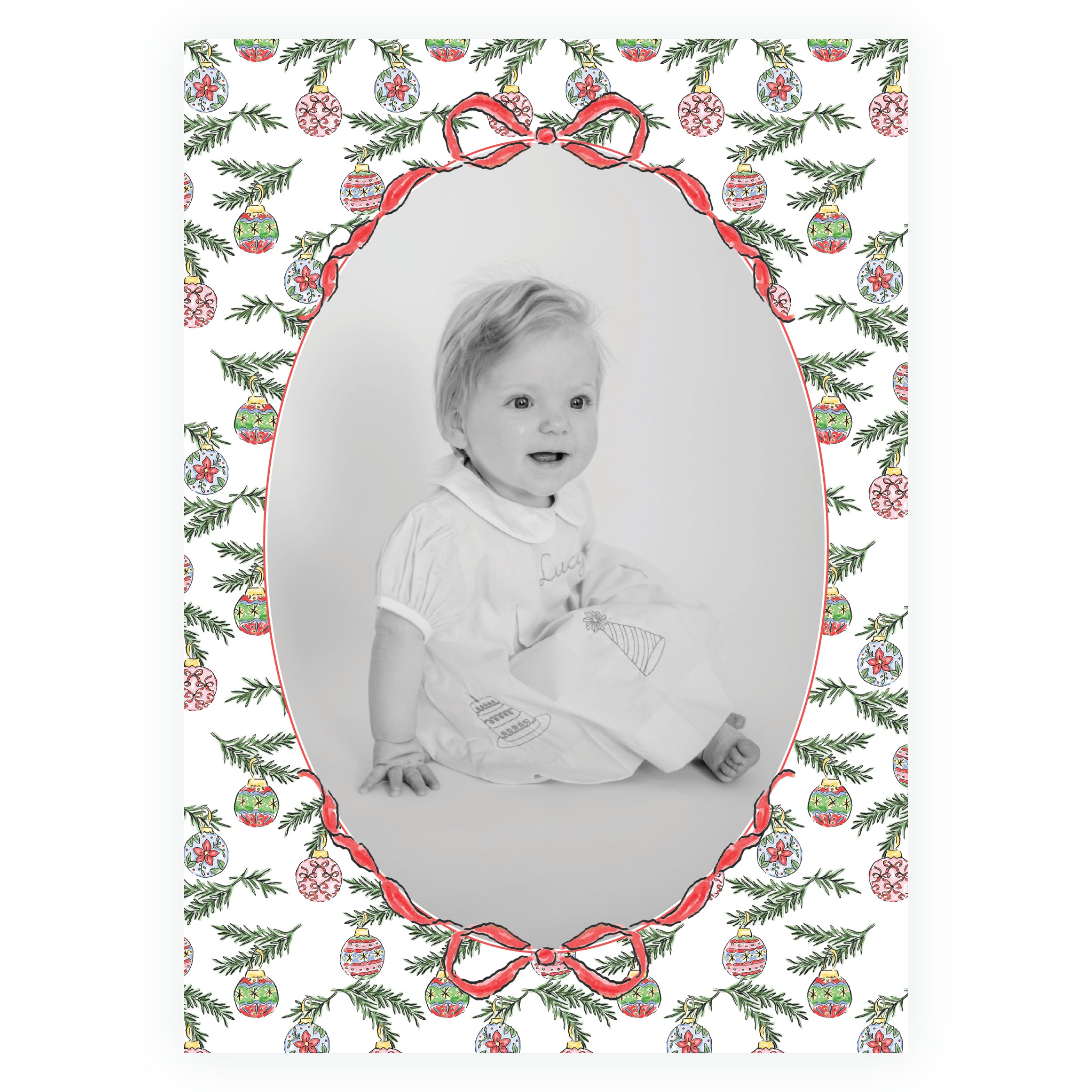 Baubles and Swag Oval Frame