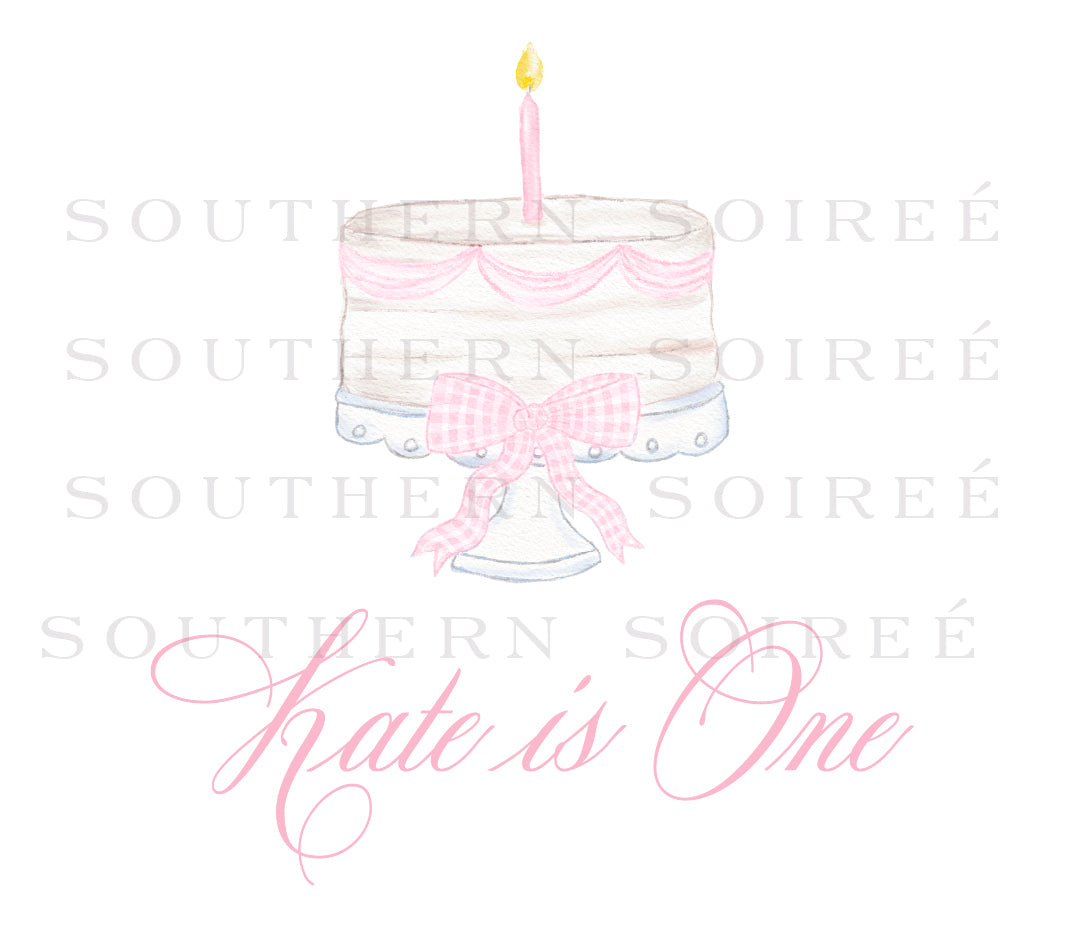 Pink First Birthday Cake Personalized Frosted Cups