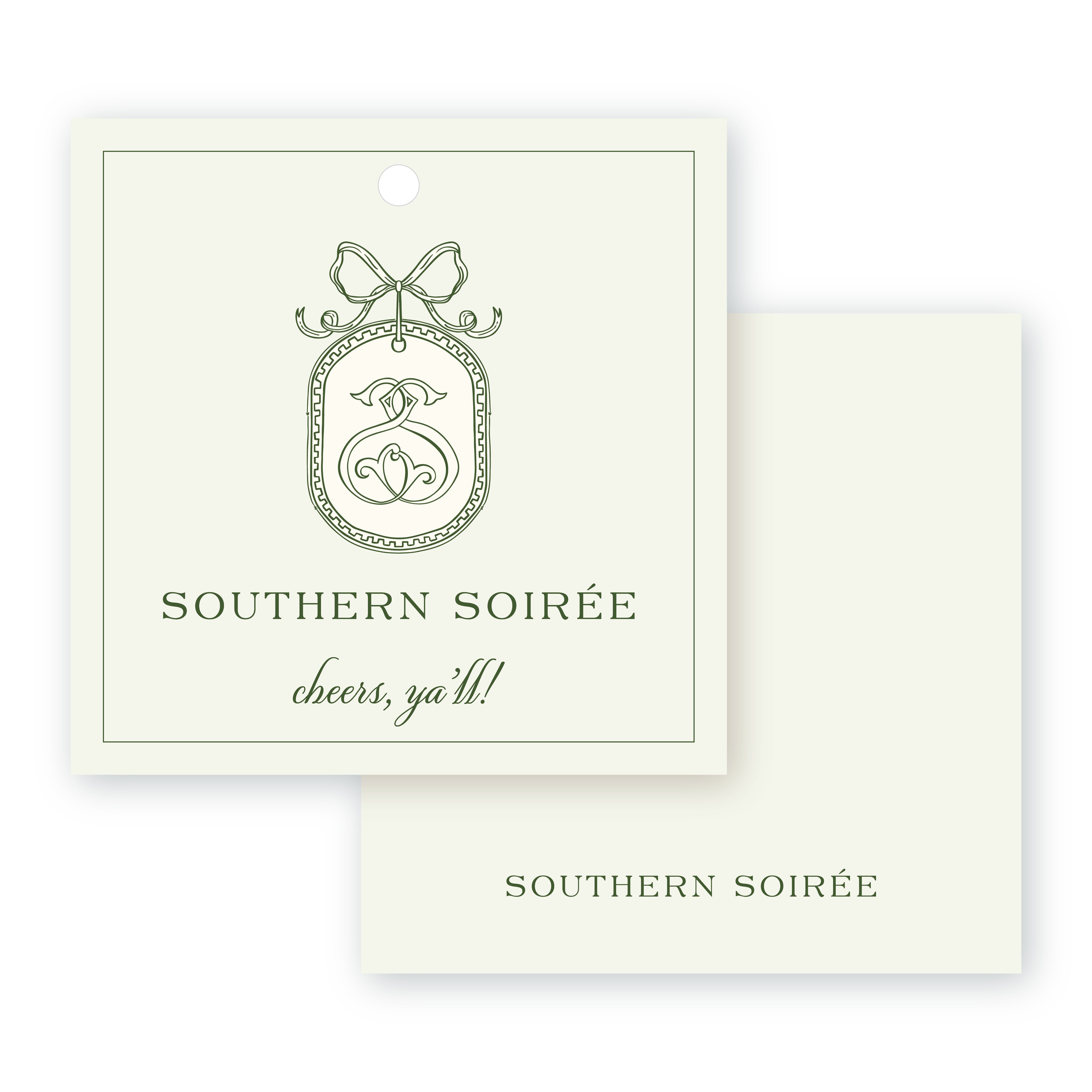 Custom square personalized hanging gift tags